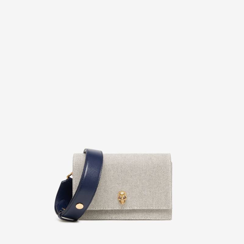Alexander McQueen Women's Silver The Biker Small Skull Bag (Calfskin)
